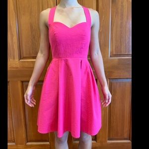 Lauren James Seersucker Bow Dress